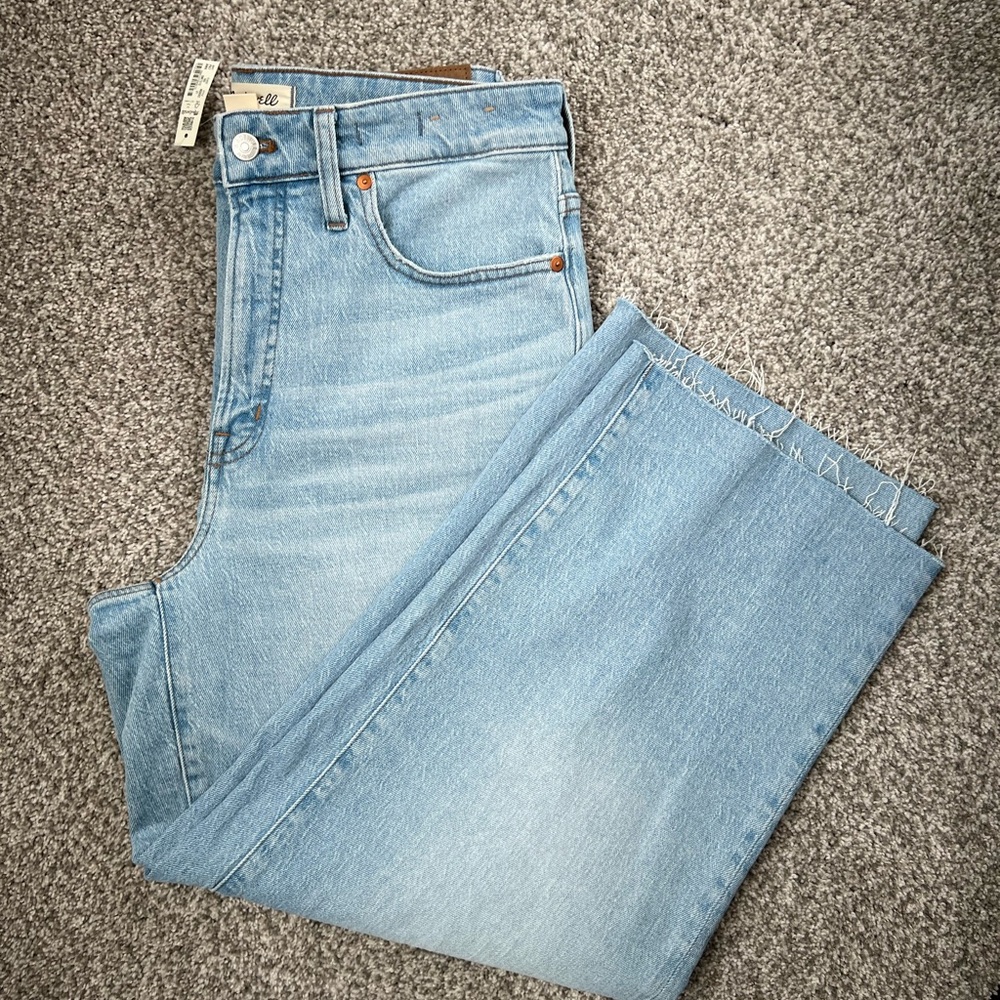 NWT Madewell Curvy Perfect Vintage Wide-Leg Crop Denim